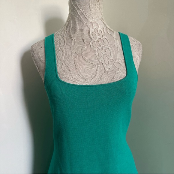 J.Crew Square-Neck Mini Sweater Dress in Bright Patina sz L - Picture 5 of 12